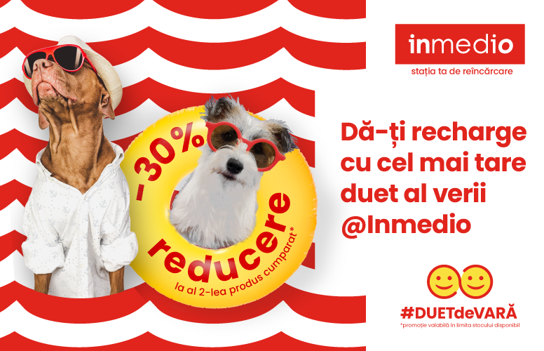 Dă-ți recharge cu cel mai tare duet al verii!Intră pe campanie.inmedio.ro și votează!